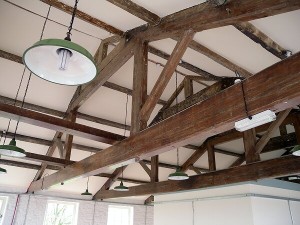 Lomeshaye Bridge Mill roof trusses