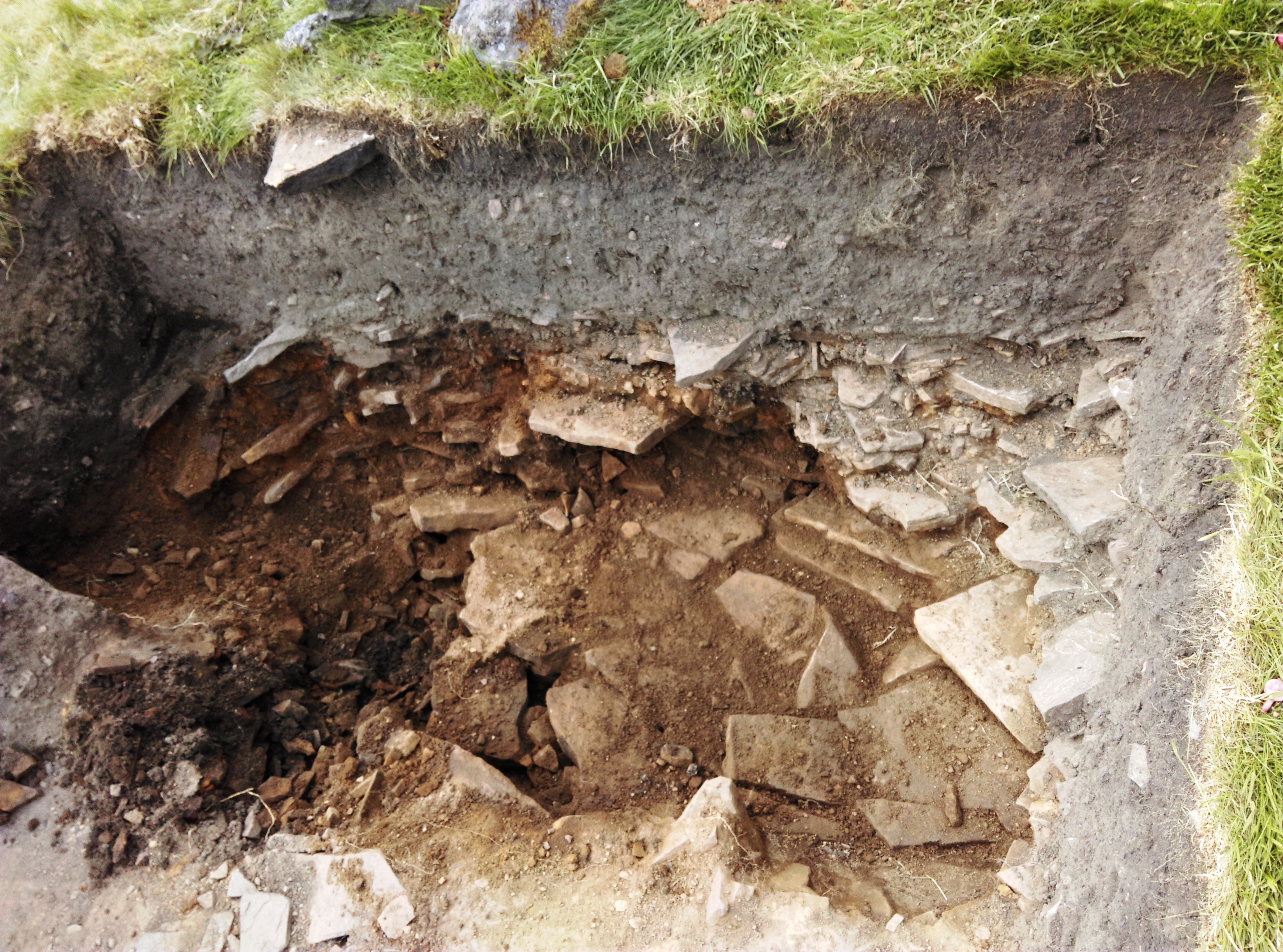 Trench 1 - looking down into context 2 (apologies for the loose)
